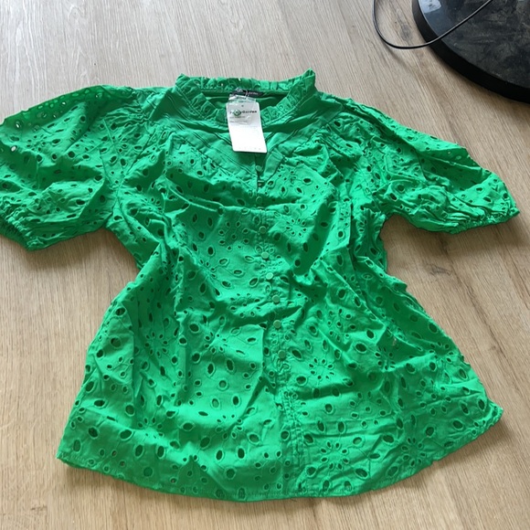 ☀️Pretty Garden Womens Hollow Out Lace Embroidered Blouse - Picture 6 of 7